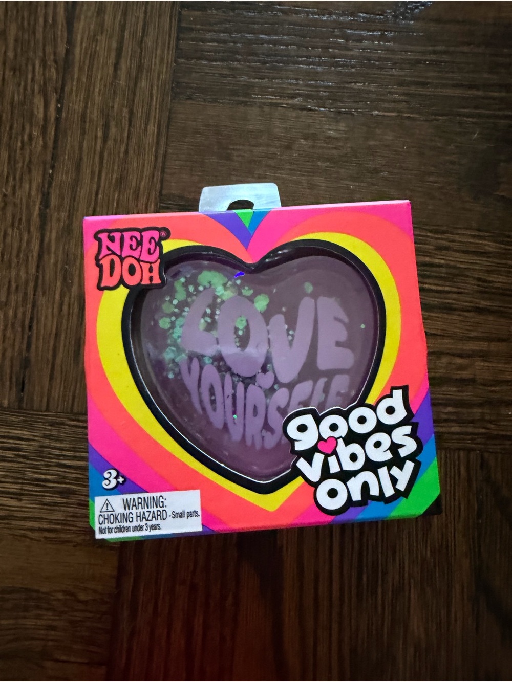 NeeDoh 'Love Yourself' Purple Heart Stress Toy - Good Vibes Only